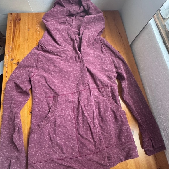 Lululemon maroon hoodie button closure size 4 - Picture 10 of 16